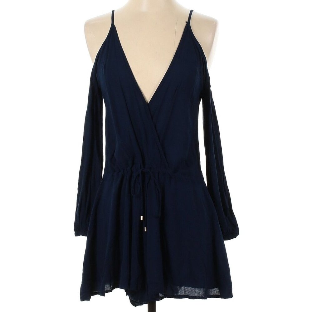 Olivaceous | Long Sleeve, Cold Shoulder Romper